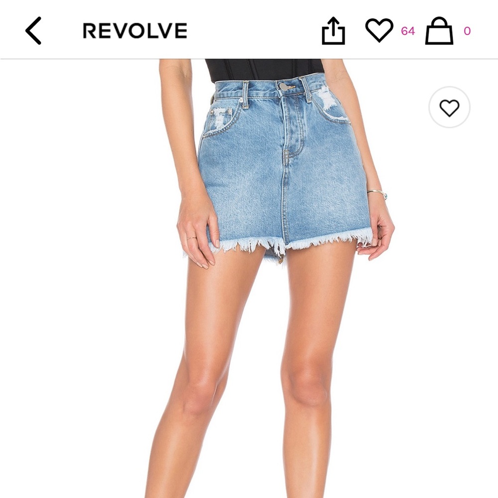 Superdown Tara Denim Mini Skirt